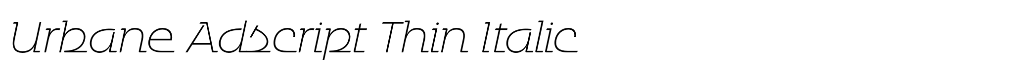Urbane Adscript Thin Italic image